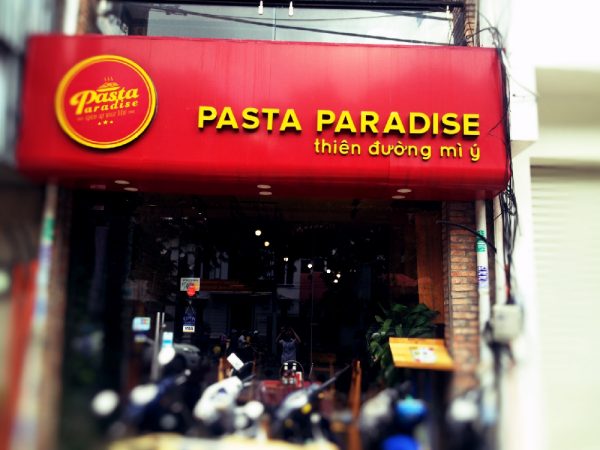 entrance of pasta paradise